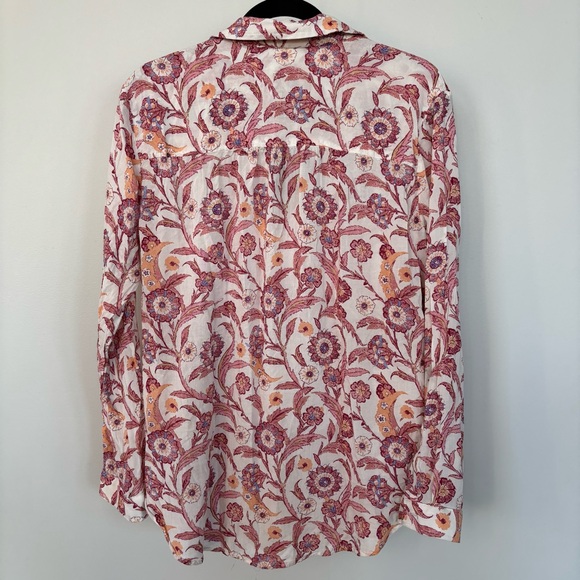 Pilcro Floral Button Down Long Sleeve Top‎ Size M - Picture 3 of 10